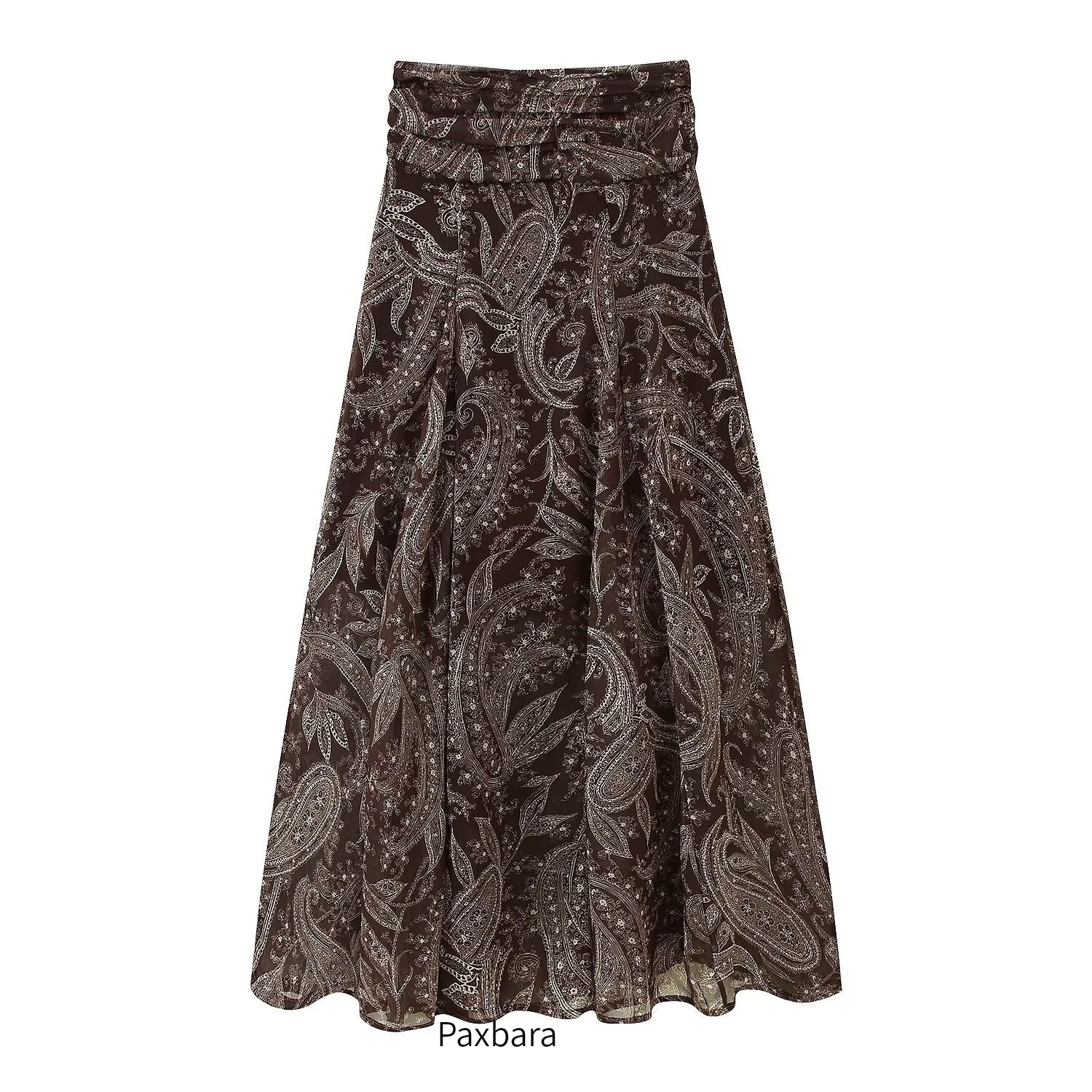 300Ttjm Export Wholesale Autum New European and American Style High Waist Printed Slim Slim Skirt