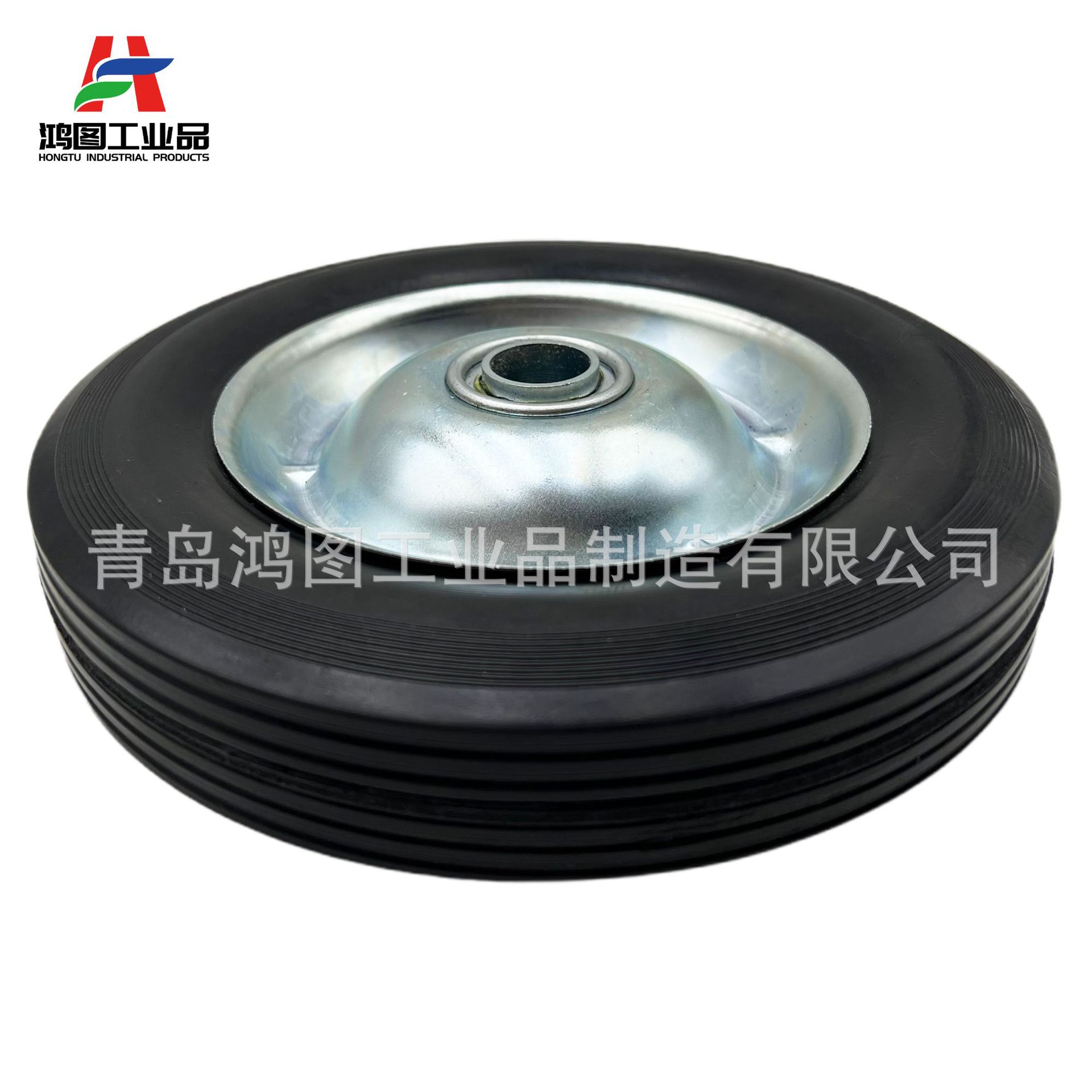 8寸8x1.75橡胶实心轮胎顺纹 (5)