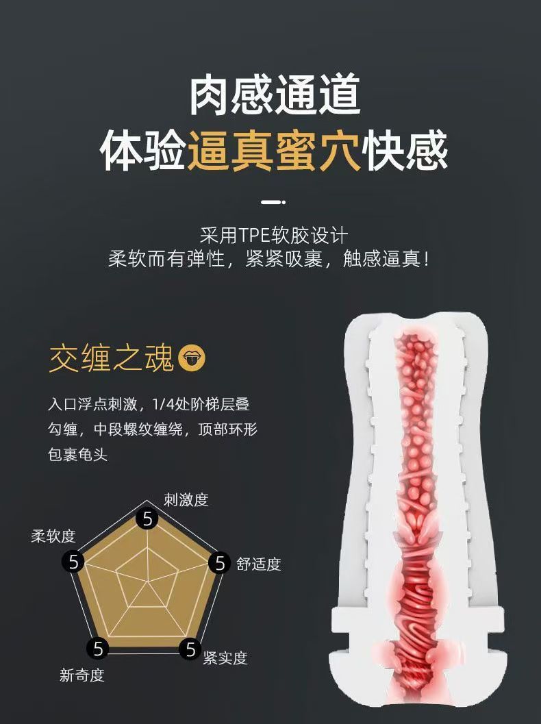 Vibrating Electric Masturbation Cup with Sound Feature, TPE Sleeve, Charging Cable and Stand Included — detail image 5
