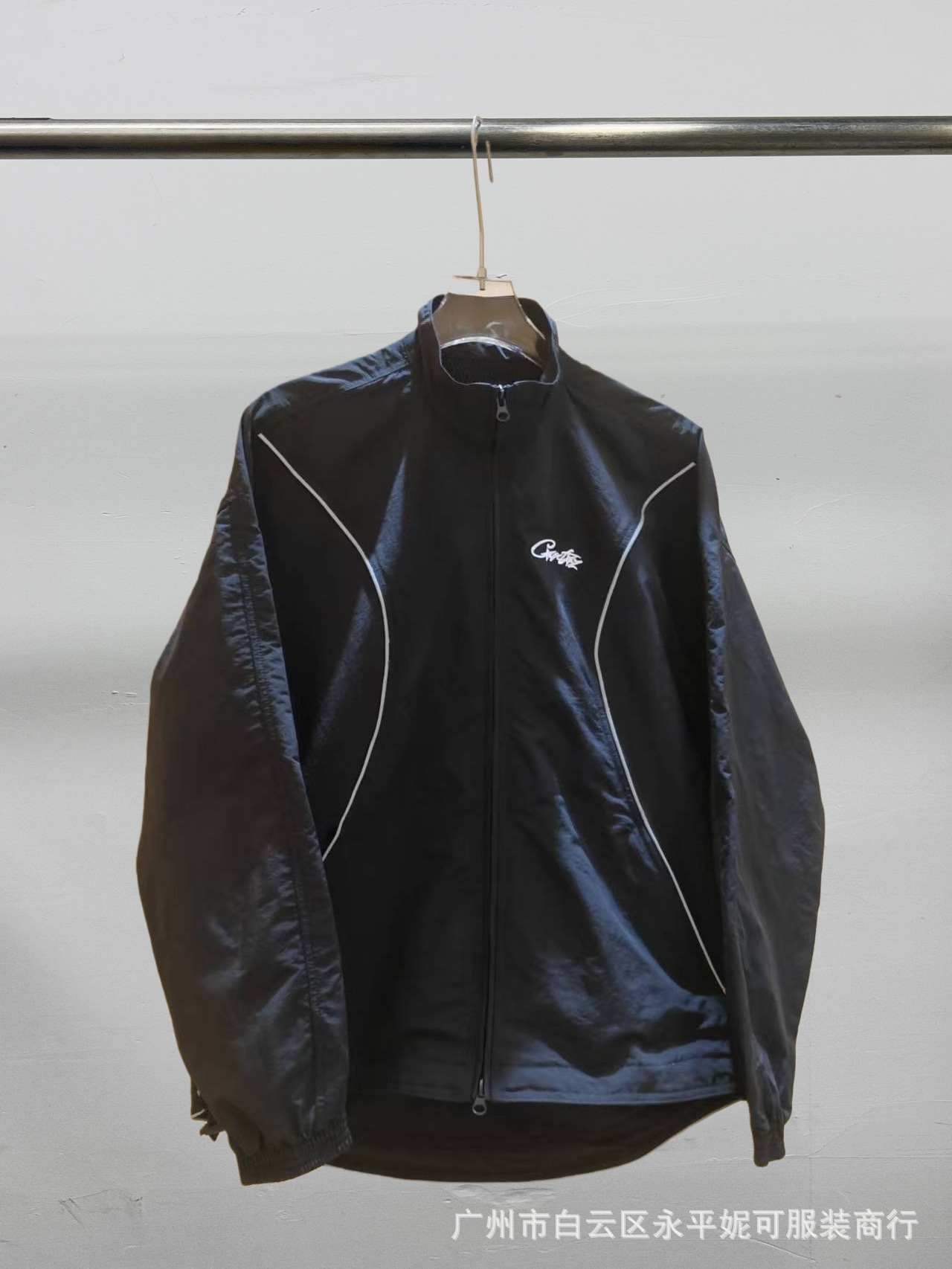 Corteiz Boiler Track Jacket Windbreaker Black