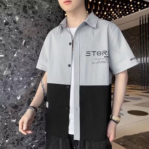 Wholesale short-sleeve shirts and T-shirts for men, summer thin models, ice silk half-sleeve, trendy men's shirts, clothes for summer.