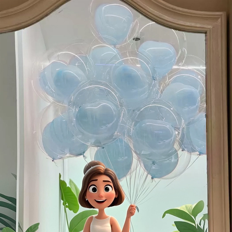 Día de la diosa forma corazón de globo día de nacimiento lleno de helio aire