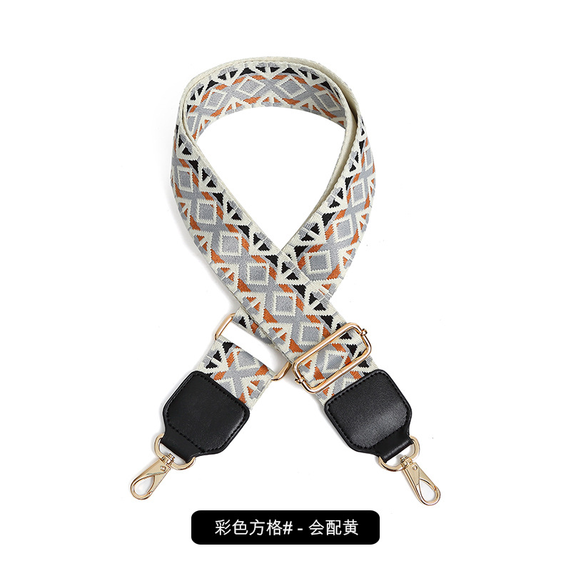 컬러 체크무늬 - 노란색이 가미된 회색