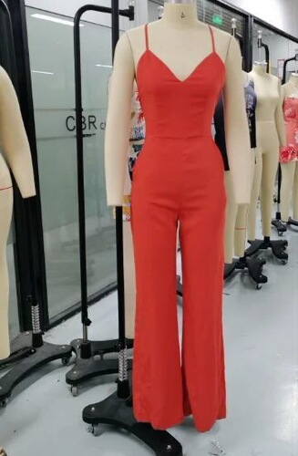 Solid color sexy strap camisole jumpsuit sexy strap suspender jumpsuit female
