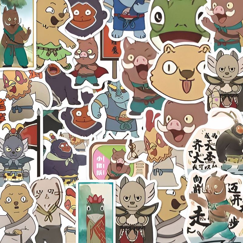 180张浪浪山贴纸二次元动漫电影周边小妖怪表情包卡通创意diy贴画|undefined