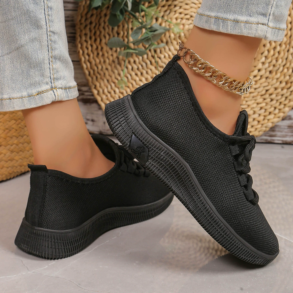 Внешняя торговля взрывы полностью черная обувь для ресторана