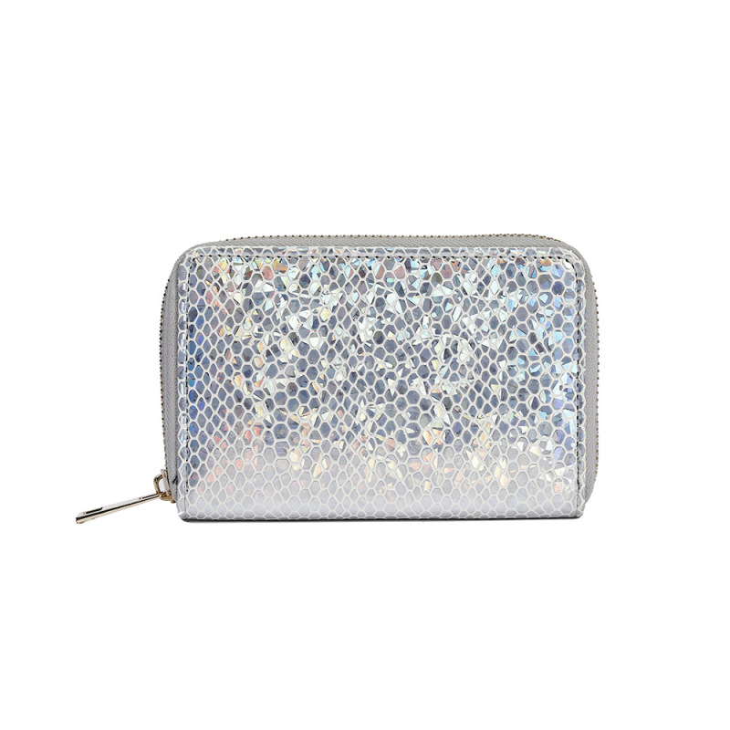 Customized Sequined Coin Purse, White New Product, Compact Zipper Inner Bag, Multiple Interlayers, Simple Cold Style Niche Design