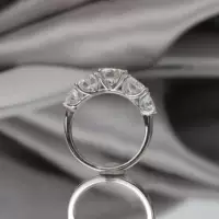 Кольцо с бриллиантом Light Chaser Moissanite Европейское и американское простое пятизвездочное кольцо с бриллиантом Light Moissanite Женское кольцо с имитацией бриллианта оптом