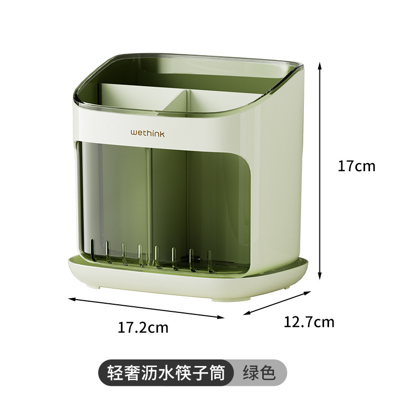 Estante multifuncional de la cocina doméstica simple y de alta calidad con estante de cubiertos de mesa palillos cuchara caja de almacenamiento de drenaje