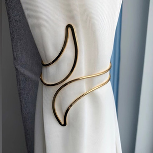 European-style Cross-border Light Luxury Metal Curtain Strap Bedroom Living Room Soft Decorative Curtain Buckle Curtain Strap Wholesale