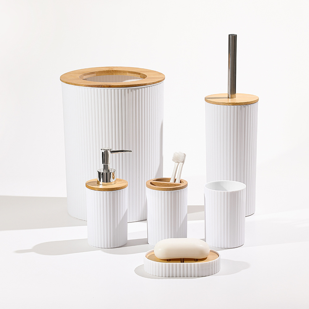 흰색 줄무늬 중공 실린더 6종 세트