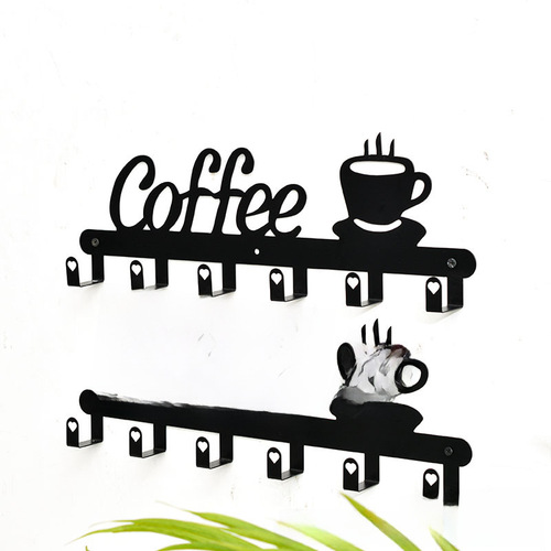 Thickened Kitchen Hook Magic No-Nail Wall Mounted Multi-Function Spice Rack Coffee Multi-Layer Hook Shelf