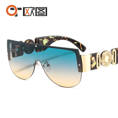 One-piece fashionable sunglasses for men and women, personalized modern retro one-piece goggles M504 cross-border accessories theme