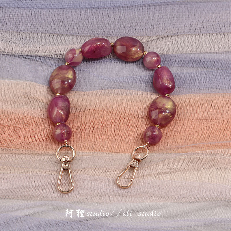 Streamer purple with buckle total length 33cm