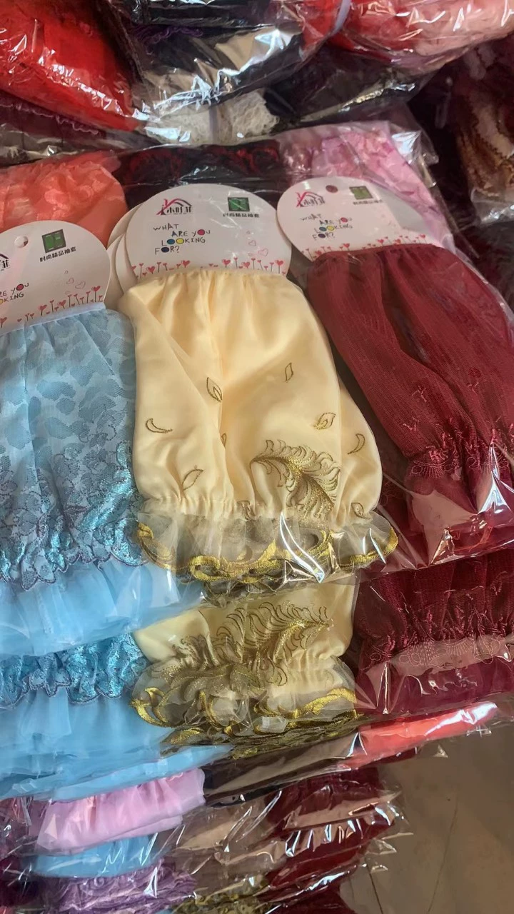 Осенние и зимние новые детские картонные рукава милые короткие плюшевые дамы противообрастающих рукава кружевные студенческие рукава