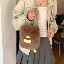 丑萌小怪兽迷你斜挎包女2025搞怪日常休闲单肩斜挎包香肠嘴手机包