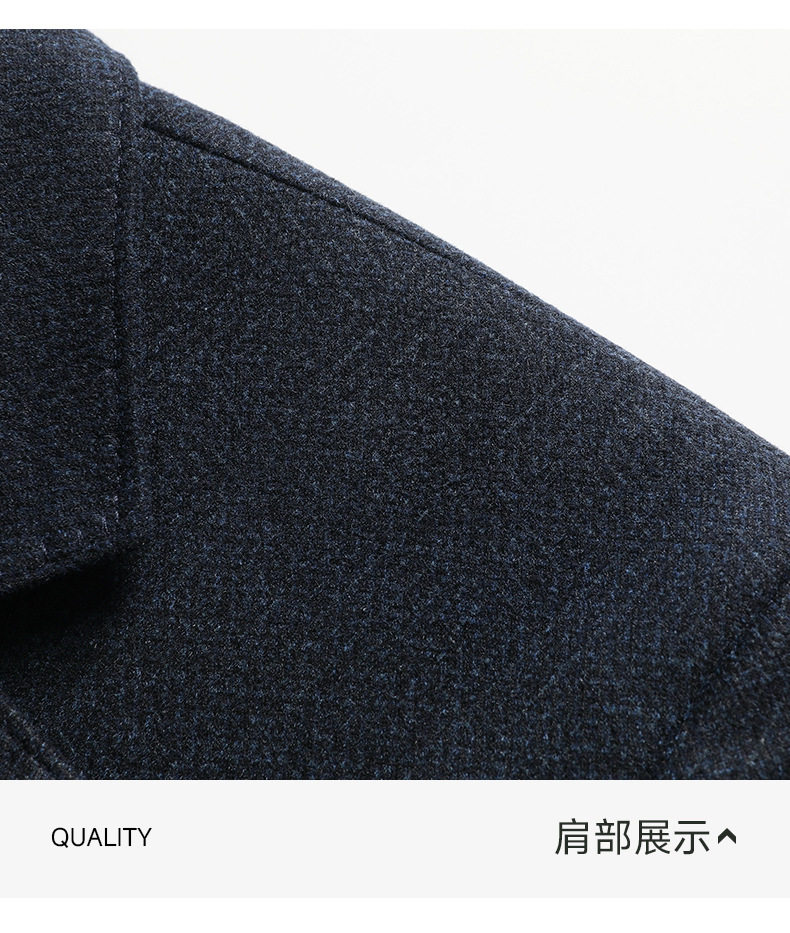 Áo vest nam dệt kim dày dặn mật độ cao, chống nhăn không cần ủi, dáng ôm, tay dài — Màu xanh dương chi tiết 26