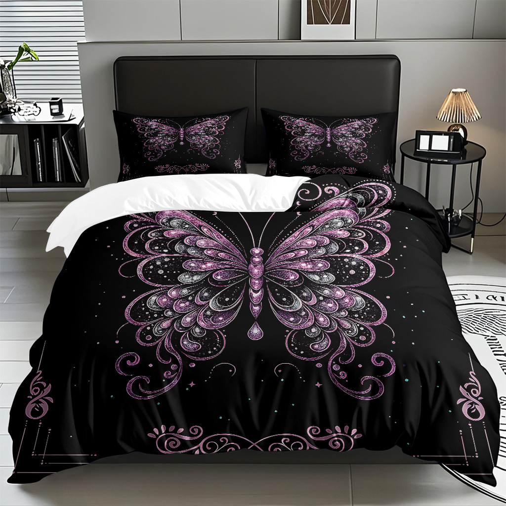 Butterfly series digital print edredón comercio electrónico transfronterizo preferido fuente fábrica adaptada modo TEMU / JIT