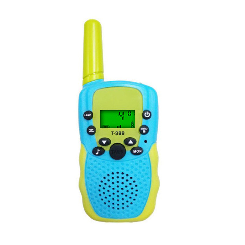 Spot Amazon producto transfronterizo T388 walkie-talkie para niños, walkie-talkie de juguete, teléfono inalámbrico de mano, se puede pedir LOGO