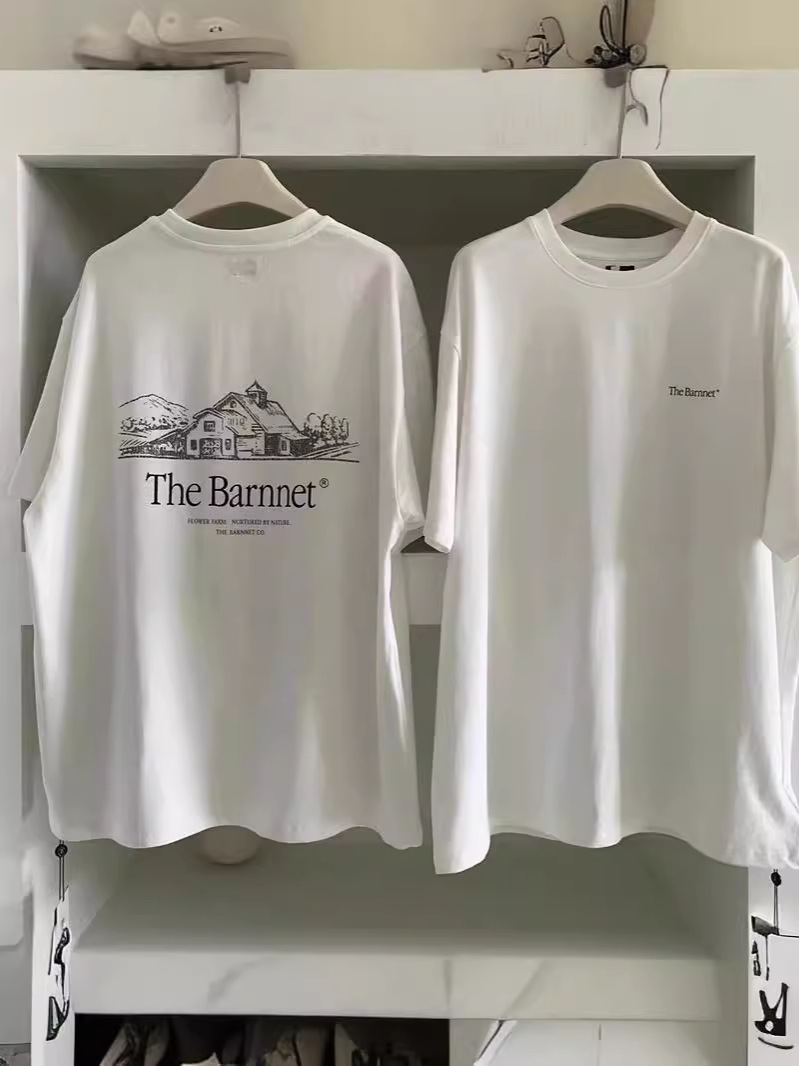 在庫あり~ 韓国東大門八奶t プリント入りゆったり純綿ラウンドネック半袖Tシャツ（女性用）