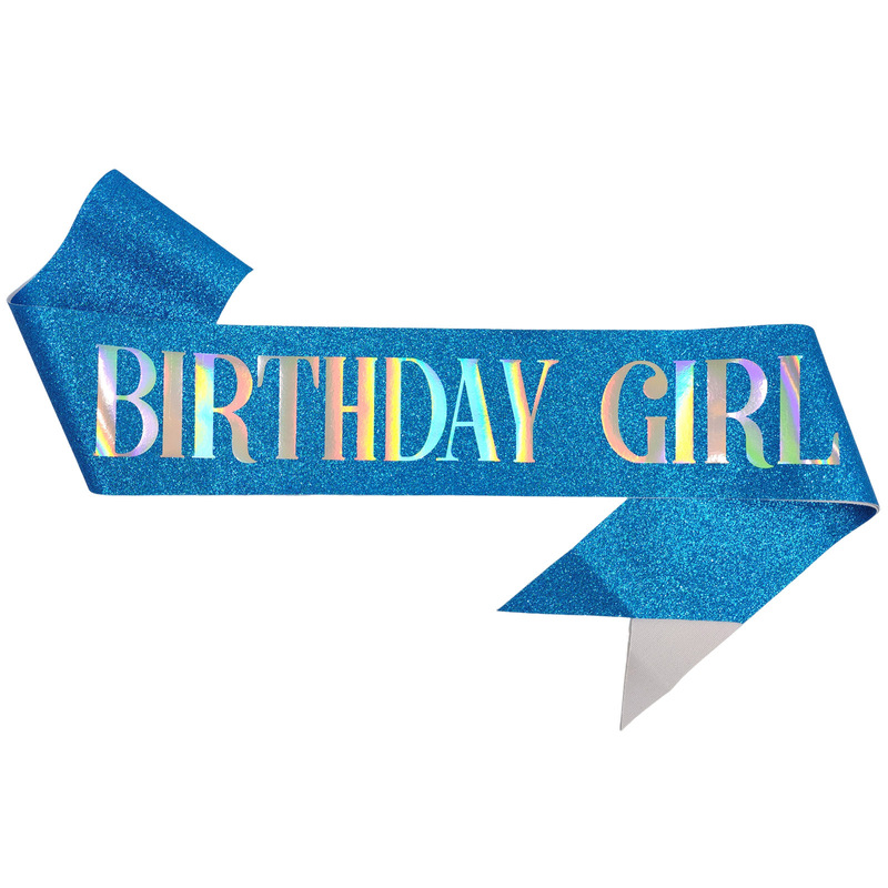 跨境生日派对国王女王派对肩带 birthday girl女孩礼仪带腰带绶带|undefined
