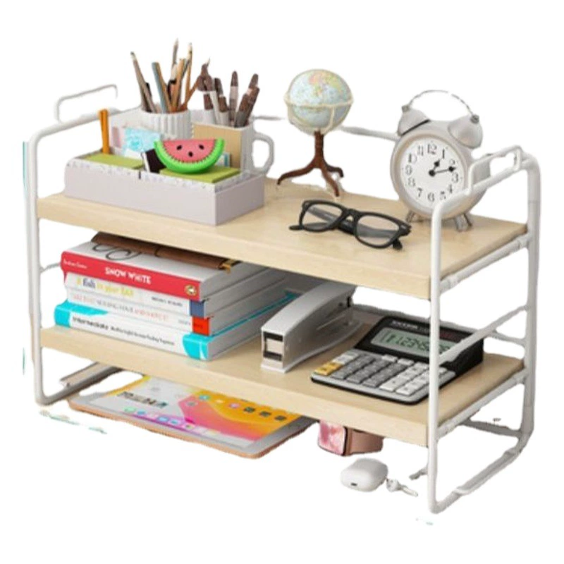 Простая книжная полка Стеллаж для хранения Офисный Настольный стеллаж для хранения Стол Небольшой многослойный кованый стол Отделочный стеллаж Книжный шкаф