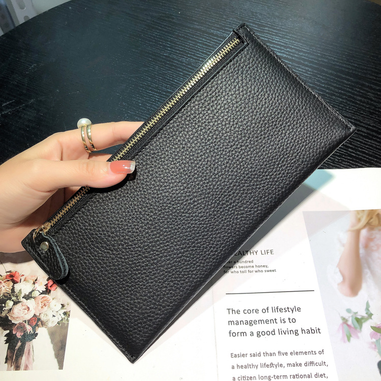 Genuine Leather Long Wallet For Women With Multiple Card Slots_voghion.com