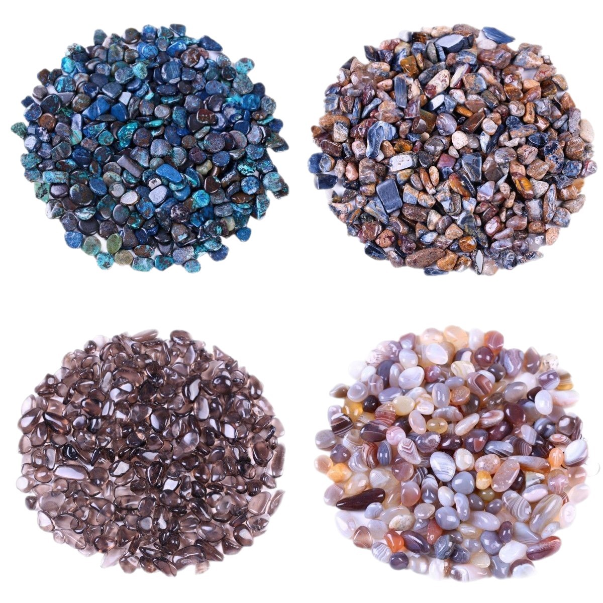 100 tipos de piedra triturada de 7 - 9mm cristal natural jade ágata espécimen de piedra preciosa marco de fotos transfronterizo mano suministro Amazon