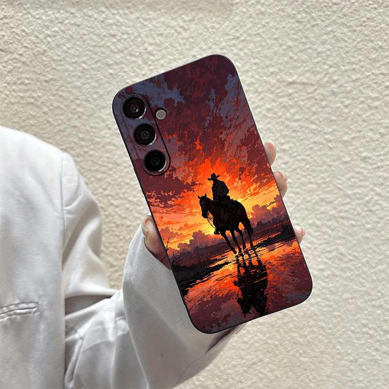 Suitable for A07 Samsung S25Ultra Mobile Phone Case A16 Illustration S26 Riding a Horse A90 Protective Case S24 Soft Tpu A17 Suitable for A07 Samsung S25Ultra Mobile Phone Case A16 Illustration S26 Riding a Horse A90 Protective Case S24 Soft Tpu A17