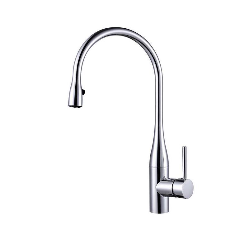 Kaiping Youjia Bathroom Silver Single Hole Pull-Out Kitchen Cross-Border Rotating Household Pull-Down Vegetable Basin Faucet 4675