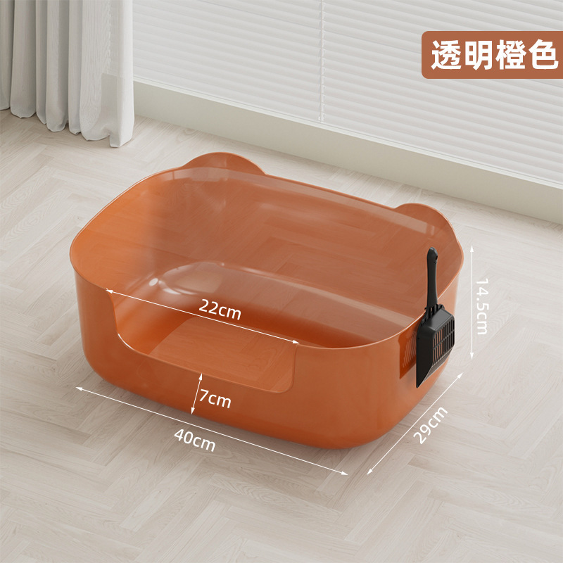 Gran cuenca de arena para gatos semicerrada cerca alta inodoro para gatos a prueba de salpicaduras abierto un todo al por mayor fábrica de cuenca de excremento para gatos