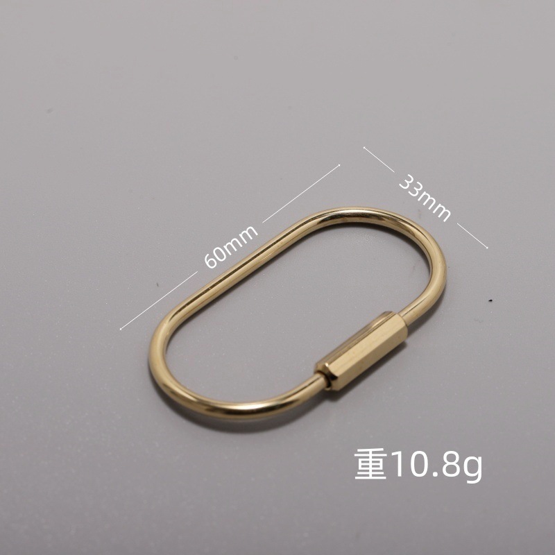 北欧ins鹅蛋形黄铜钥匙扣螺丝扣挂件饰品复古汽车钥匙圈配件批发|undefined