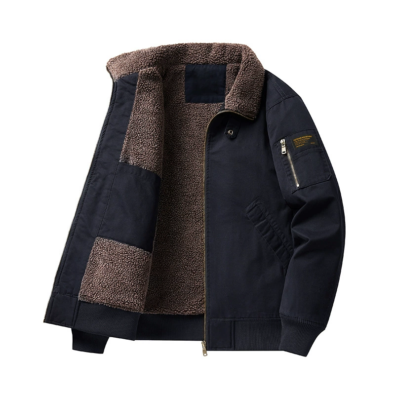 Осенне-зимняя мужская модная американская рабочая одежда, топы, повседневная хлопковая одежда, утепленная теплая верхняя одежда на флисовой подкладке, мужская куртка 9999A