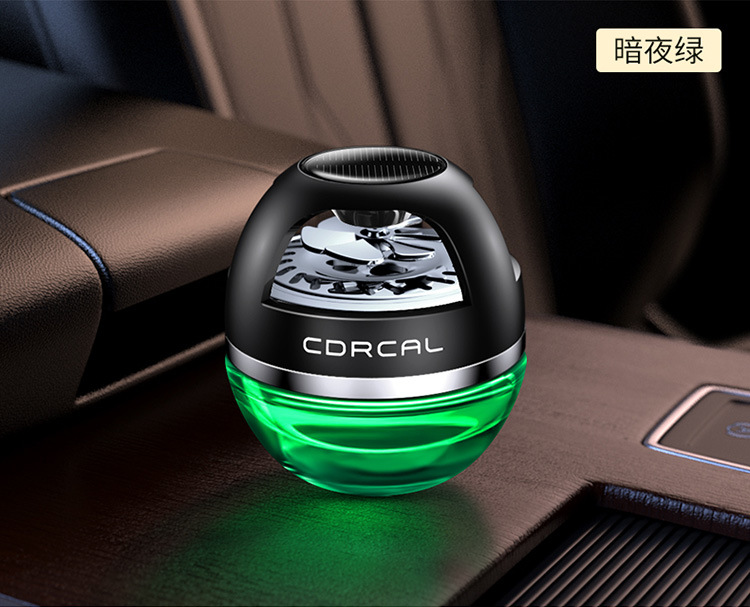 Car aromatherapy car perfume ornaments solar rotating car accessories center console high-end lasting light fragrance for men and women