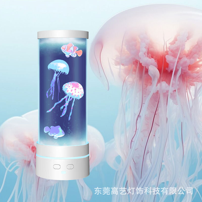 越境新品創意造形水母灯家庭用部屋配置造形灯ins風装飾ledアクリルランプ|undefined