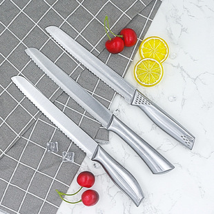 Factory wholesale new stainless steel bread knife household lengthened toast knife western noodle cutter kitchen small knife