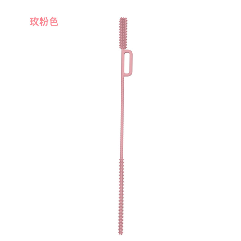 跨境食品级硅胶吸管刷爱心方形挂环家用高温消毒便携易清洗批发|undefined