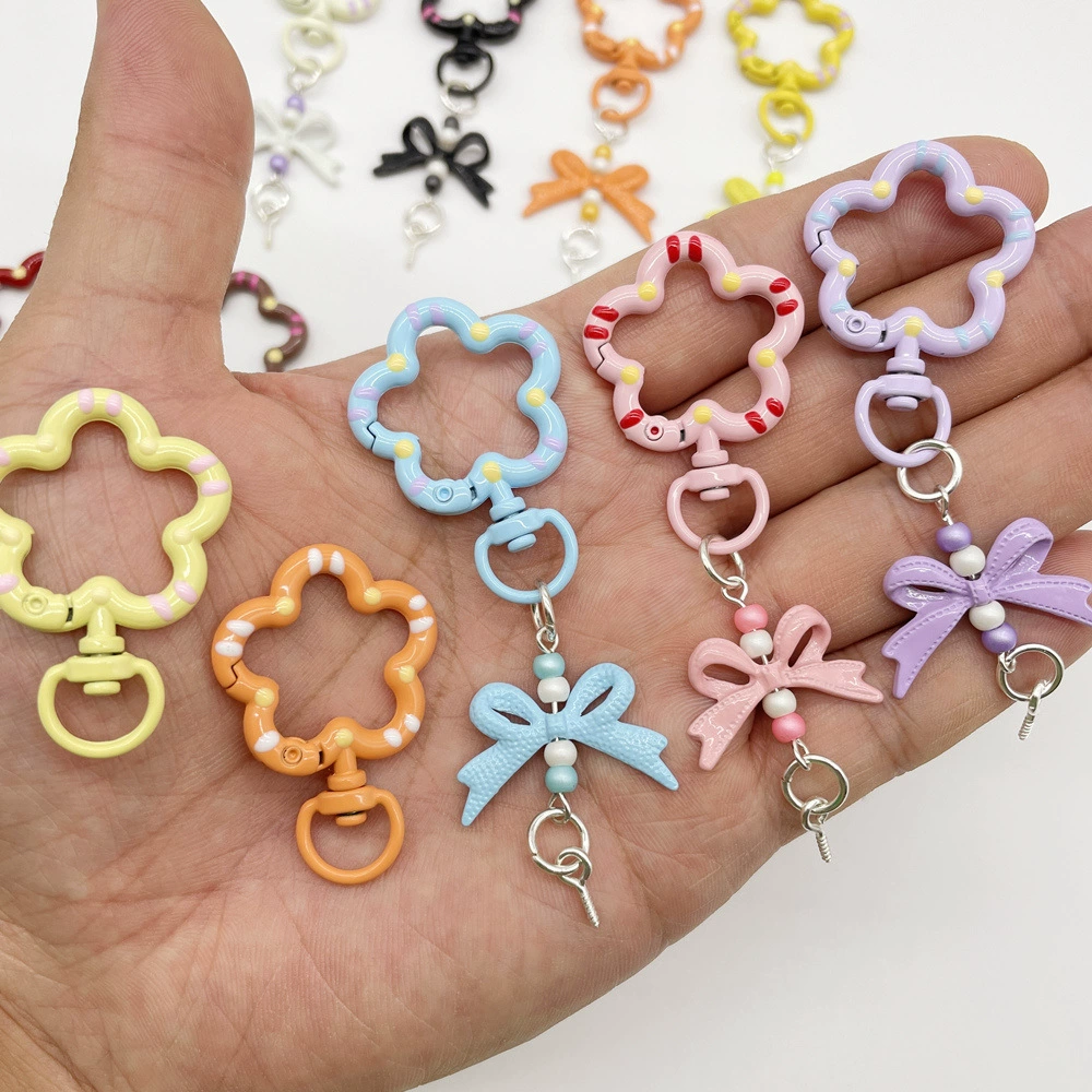 Universal keychain flower-shaped, accessories, flowered, DIY