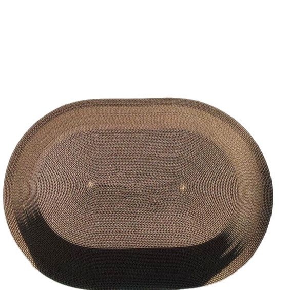 Placa de agarre de gato oval integral grande resistente al desgaste sin desechos de agarre de gato cuenca de papel corrugado para gato nido agarre placa para artículos para mascotas
