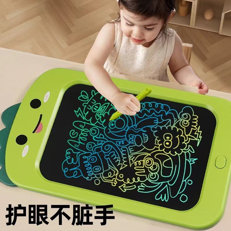 Tablero de dibujo para niños Tablero de escritura a mano para bebés de 10 pulgadas Tablero de escritura a mano LCD Pizarra pequeña de graffiti Tablero de dibujo borrable Juguetes educativos al por mayor