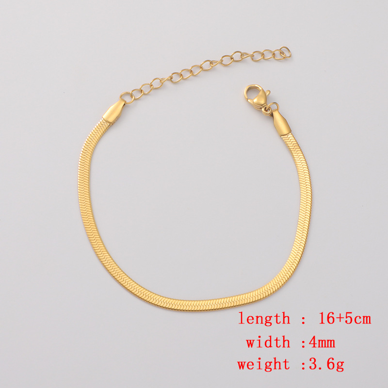 Fashion Solid Color Stainless Steel Plating Bracelets 1 Piece