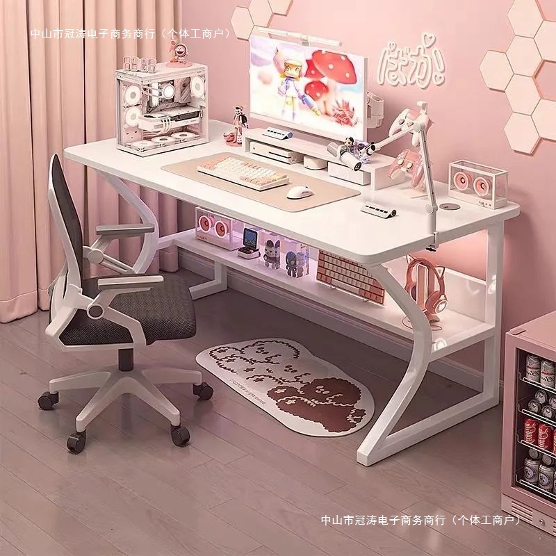 Girls' Home Bedroom Gaming Desk 2024 New Desktop Computer Desk Office Writing Desk Simple Rental House Desk