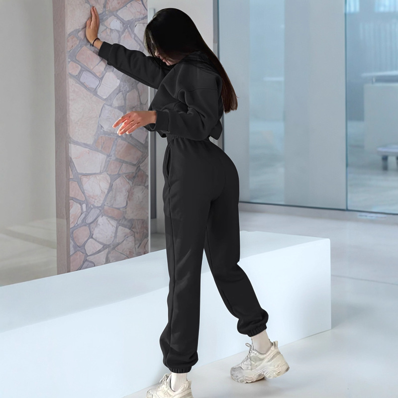 W232女士运动套装 春秋季休闲卫衣两件套 宽松显瘦跑步服|undefined