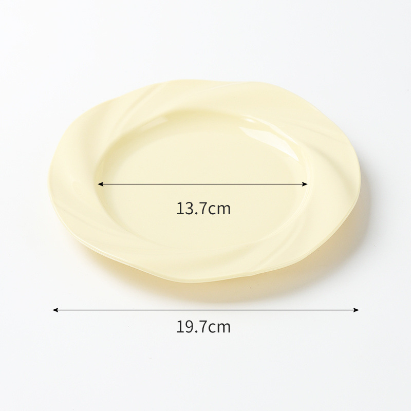 ins奶油风早餐盘子高颜值家用菜盘浅盘平盘小碟子蛋糕盘餐具|undefined