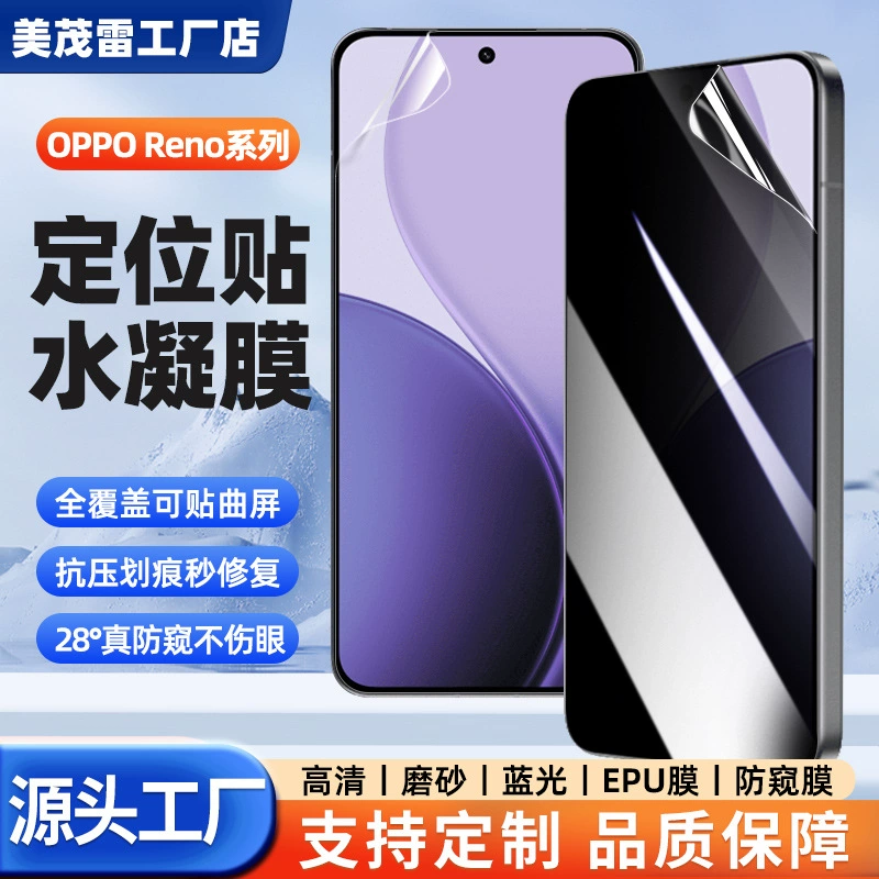 Подходит для Oppo Reno15pro/14F защитная наклейка для позиционирования, HD гидрогелевая плёнка 13, плёнка для восстановления от царапин, матовая плёнка для приватности
