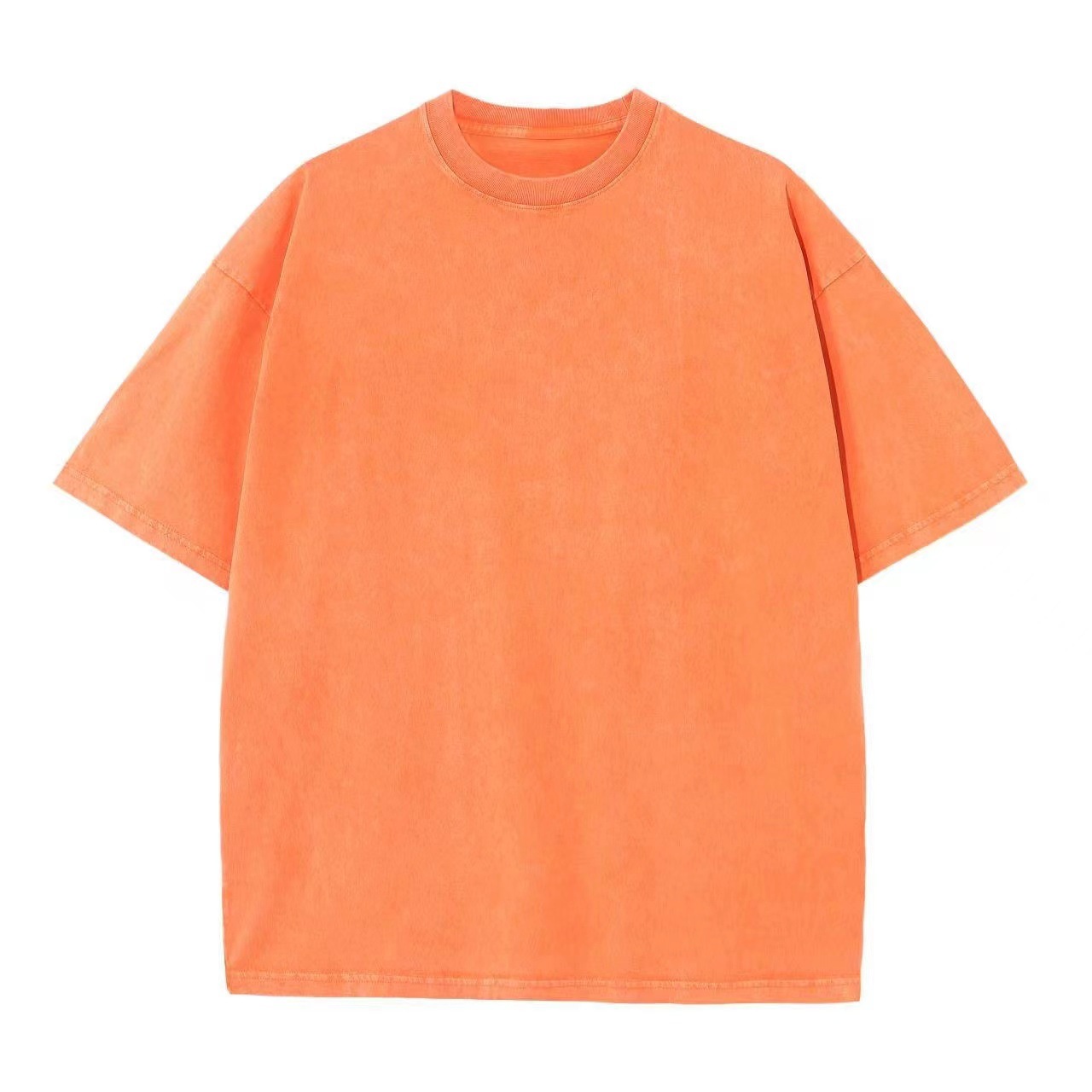 Shoulder-down lavar camiseta de manga corta hombre verano cuello redondo suelto oversize retro americano inns top retro tendencia