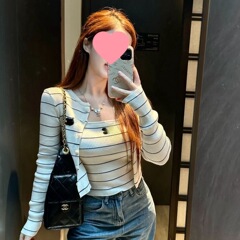 小香风字母刺绣撞色长袖针织开衫+吊带背心两件套女