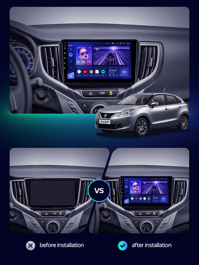 Suitable for Suzuki 15-18 Models, Baleno Android Large-Screen Navigation Gps Central Control Screen Navigation All-In-One Machine Dvd Navigation