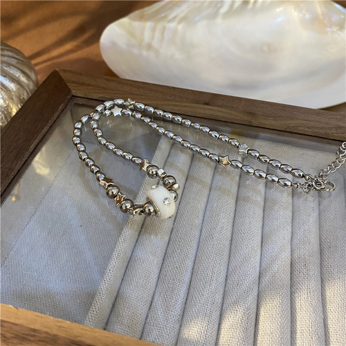 New Chinese style personalized clavicle chain, neutral cool style necklace, women's high-end design niche accessories ins necklace
