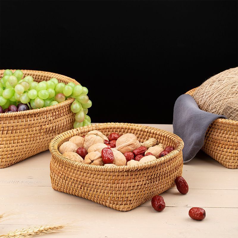 Vietnam Qiuteng Tianyuan Canasta de almacenamiento local Nueces domésticas Frutas secas Canasta de ratán Canasta de pan al vapor Canasta de almacenamiento de bocadillos